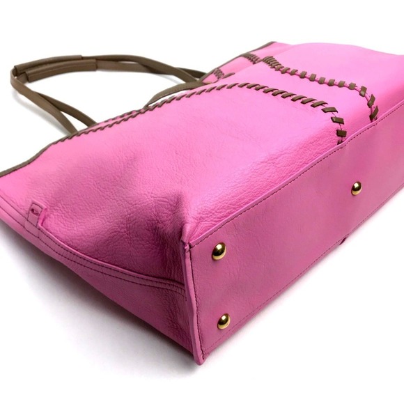 YVES SAINT LAURENT Pink Leather Tote Bag - Picture 9 of 10